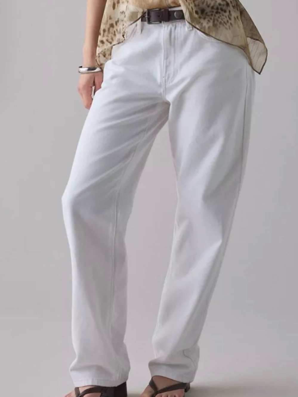 BDG High-Rise Off-White Straight Jeans